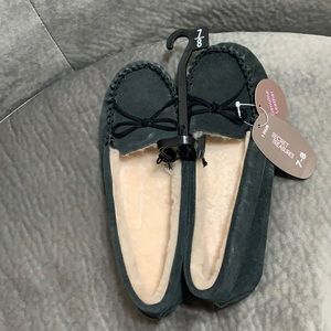 Grey and Black Moccasins Never Worn!